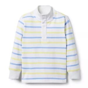 Boy’s Janie and Jack Striped Half Snap Pullover, size: 3T.